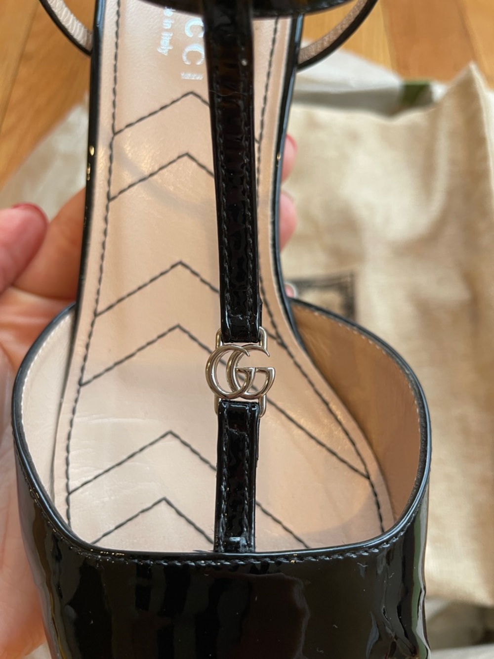 Gucci Petite GG Leather Slingback Pumps - Picture 10 of 13